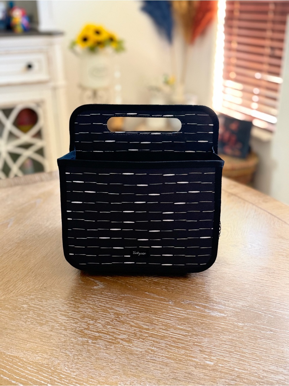Thirty-One Double Duty Caddy Starlit Stripe pattern.